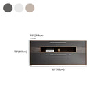 Bedroom Rectangle Grey Wood Enclosed Storage TV Stand