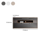 Bedroom Rectangle Grey Wood Enclosed Storage TV Stand