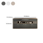 Bedroom Rectangle Grey Wood Enclosed Storage TV Stand