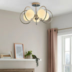 19 to 20 Inch Globe Chrome Ceiling Light for Modern Interior