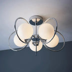 19 to 20 Inch Globe Chrome Ceiling Light for Modern Interior