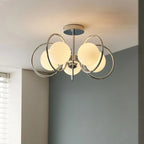 19 to 20 Inch Globe Chrome Ceiling Light for Modern Interior