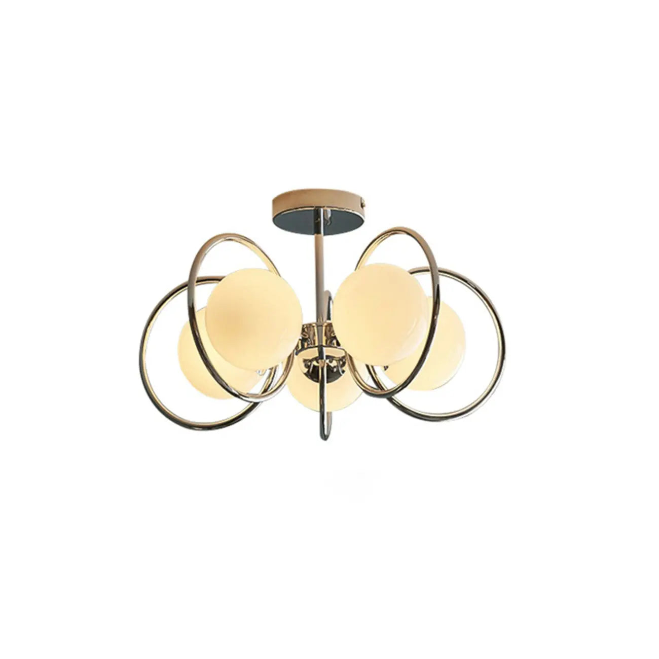 19 to 20 Inch Globe Chrome Ceiling Light for Modern Interior