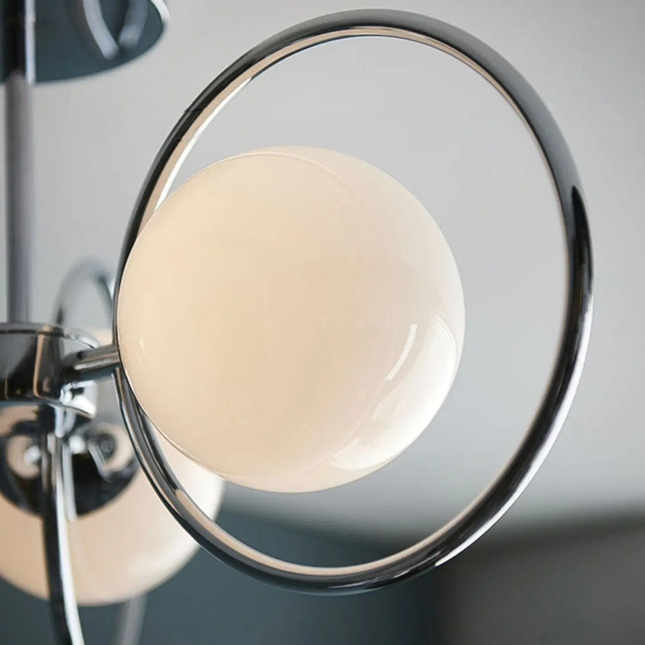 19 to 20 Inch Globe Chrome Ceiling Light for Modern Interior