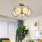 19 to 20 Inch Globe Chrome Ceiling Light for Modern Interior
