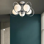 19 to 20 Inch Globe Chrome Ceiling Light for Modern Interior