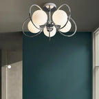 19 to 20 Inch Globe Chrome Ceiling Light for Modern Interior