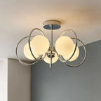 19 to 20 Inch Globe Chrome Ceiling Light for Modern Interior