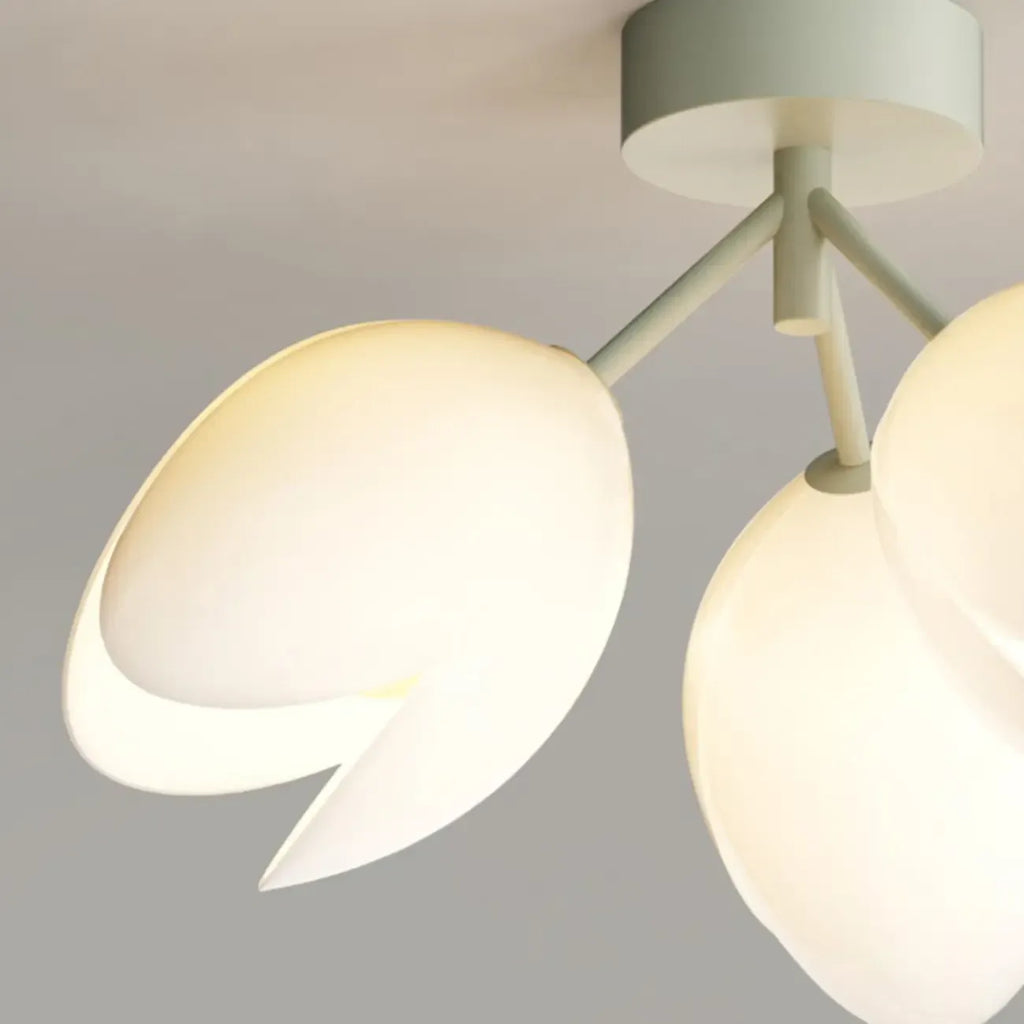 Elegant Mini Floral Resin Ceiling Light for Living Room