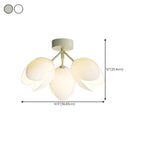 Elegant Mini Floral Resin Ceiling Light for Living Room