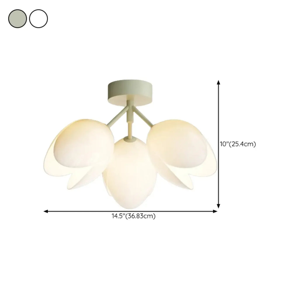 Elegant Mini Floral Resin Ceiling Light for Living Room