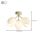 Elegant Mini Floral Resin Ceiling Light for Living Room