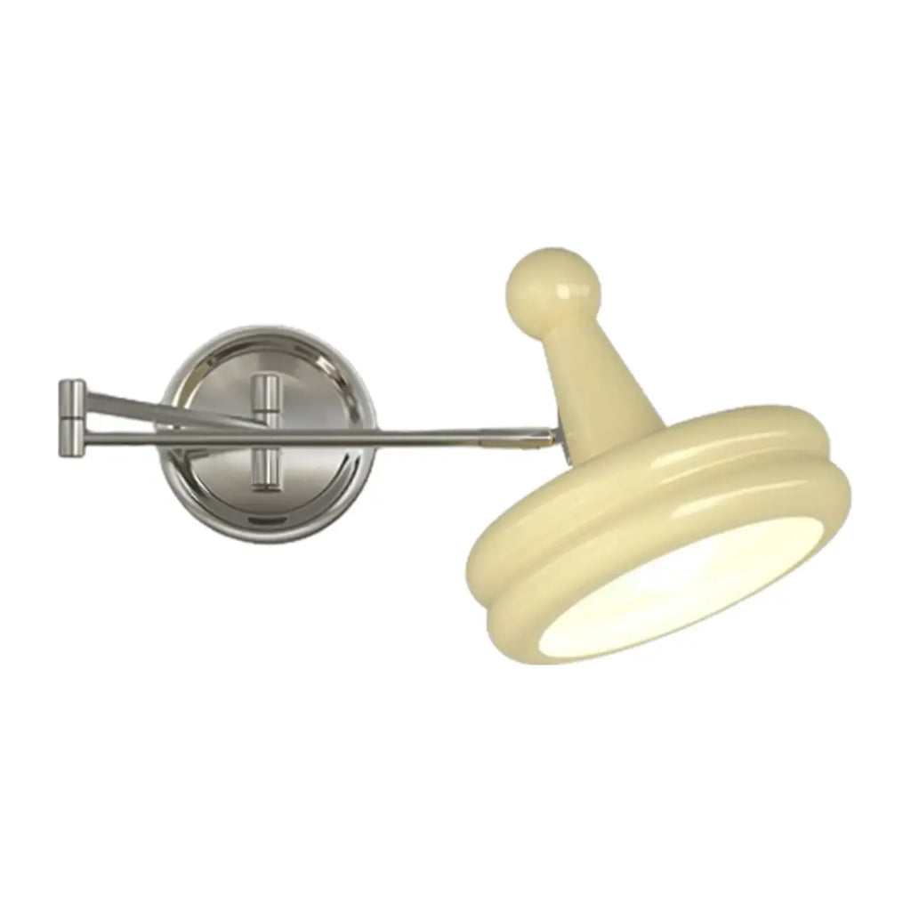 Modern Adjustable Chrome Swing Arm Wall Light for Bedside