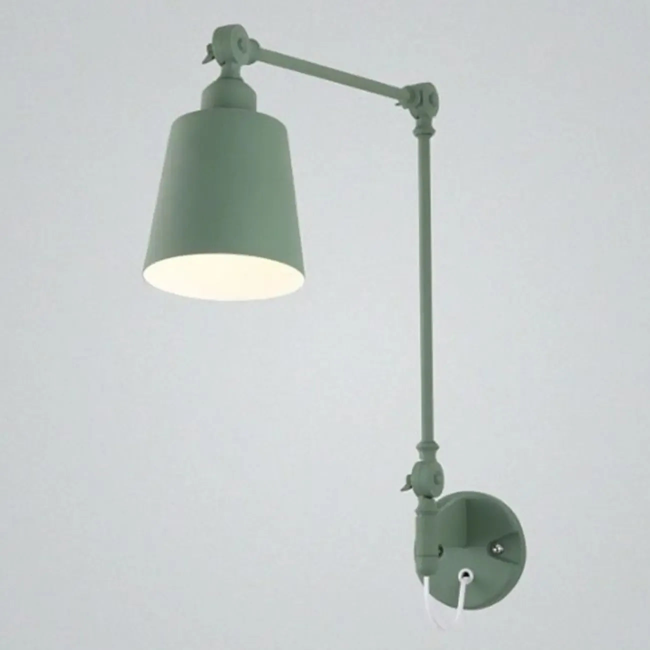 Adjustable Iron Swing Arm Wall Light for Bedside/Study Space