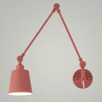 Adjustable Iron Swing Arm Wall Light for Bedside/Study Space