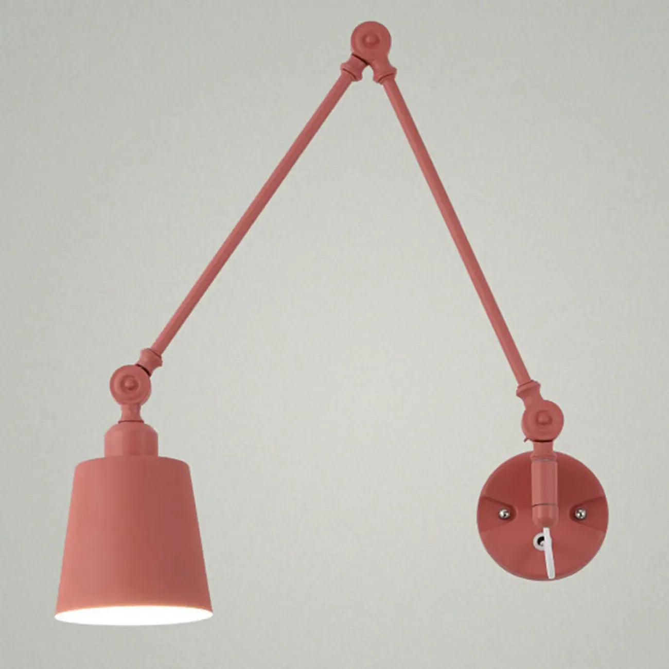 Adjustable Iron Swing Arm Wall Light for Bedside/Study Space