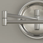 Modern Adjustable Chrome Swing Arm Wall Light for Bedside
