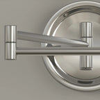 Modern Adjustable Chrome Swing Arm Wall Light for Bedside