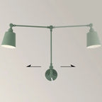 Adjustable Iron Swing Arm Wall Light for Bedside/Study Space