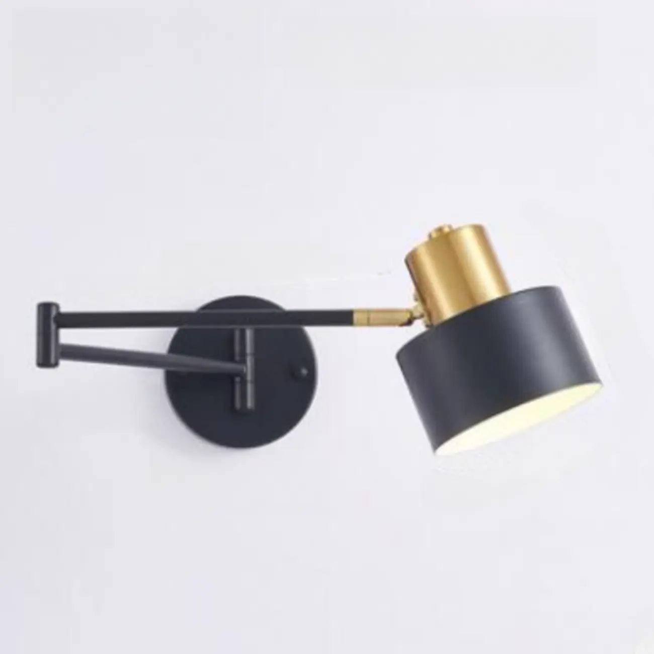 5 to 9 Inch Modern Swing Arm Brass Wall Light for Bedside