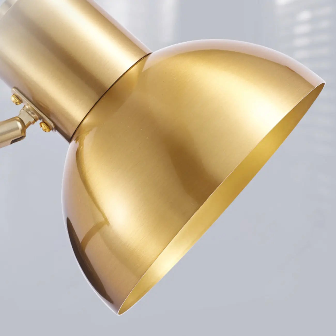 5 to 9 Inch Modern Swing Arm Brass Wall Light for Bedside