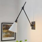 26'' Adjustable Swing Arm Wall Light Fixture for Bedside Reading