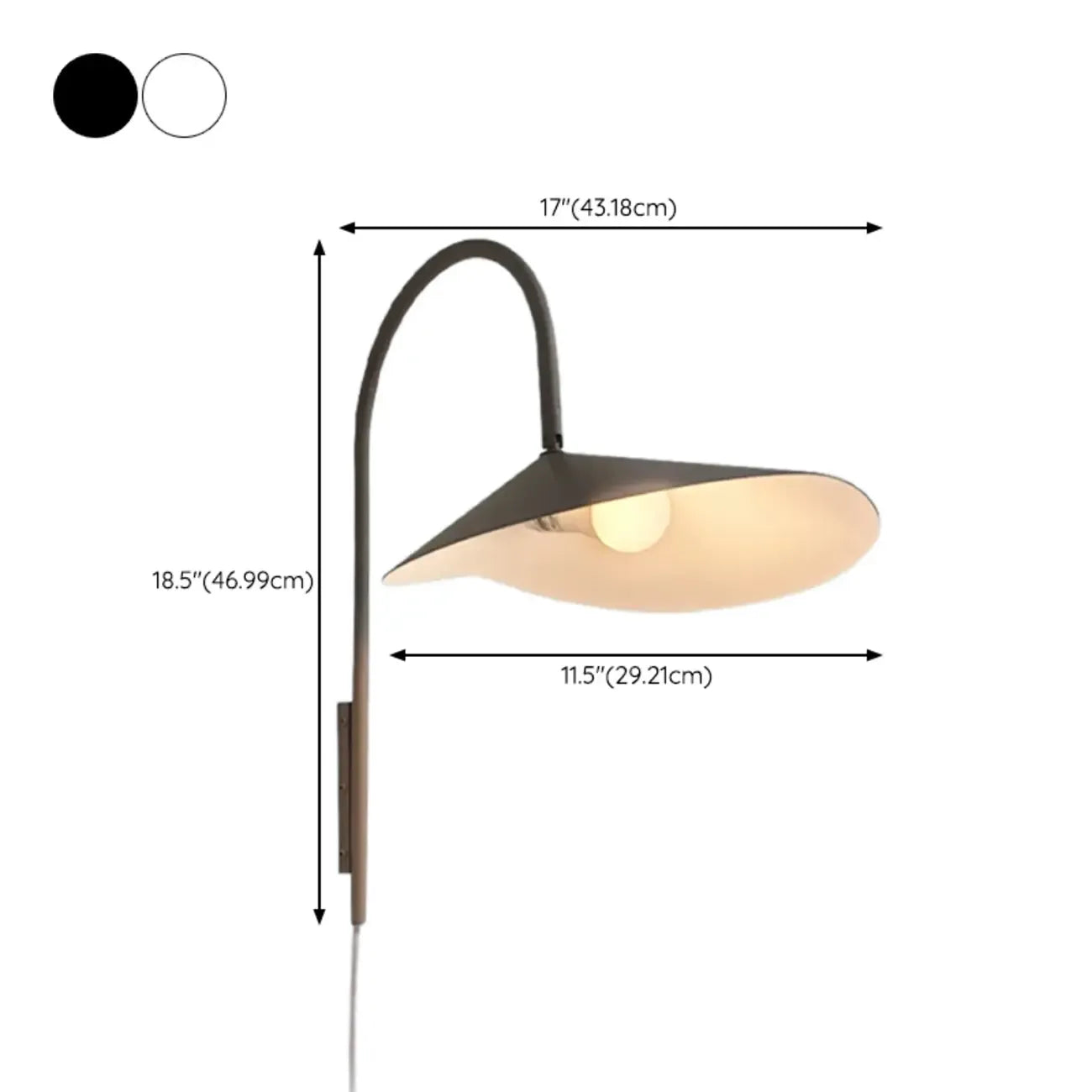 15 to 19 Inch Swing Arm Wall Light for Minimalist Bedroom