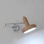 Mini Adjustable Iron Swing Arm Wall Light for Bedside Use