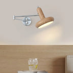Mini Adjustable Iron Swing Arm Wall Light for Bedside Use