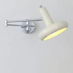 Mini Adjustable Iron Swing Arm Wall Light for Bedside Use