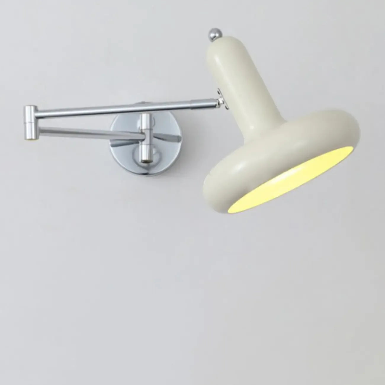 Mini Adjustable Iron Swing Arm Wall Light for Bedside Use