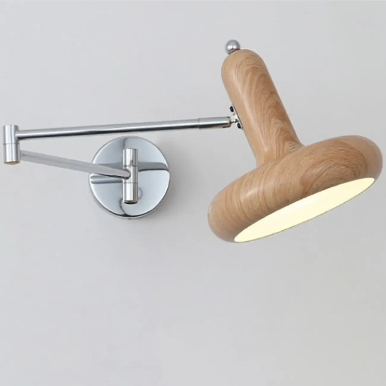 Mini Adjustable Iron Swing Arm Wall Light for Bedside Use