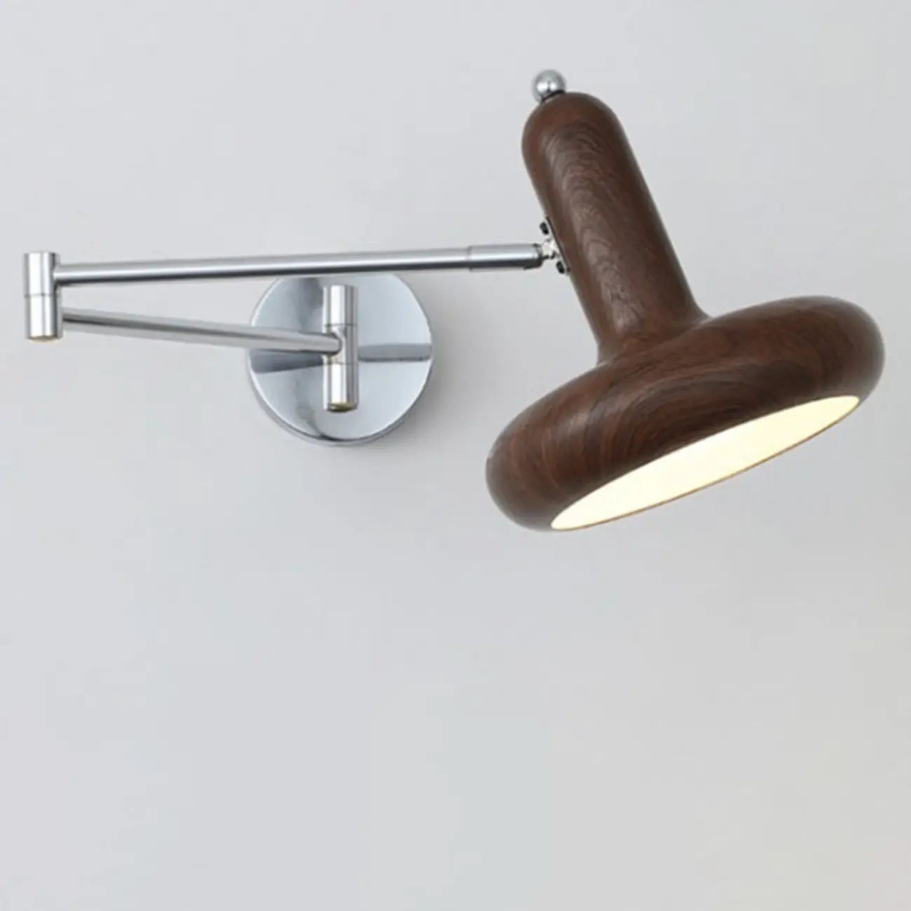 Mini Adjustable Iron Swing Arm Wall Light for Bedside Use