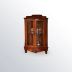 Classic Storage Corner Cabinet with Glass Doors & Shelf