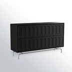 35.5 Modern Pine Black Storage Cabinet for Living Room