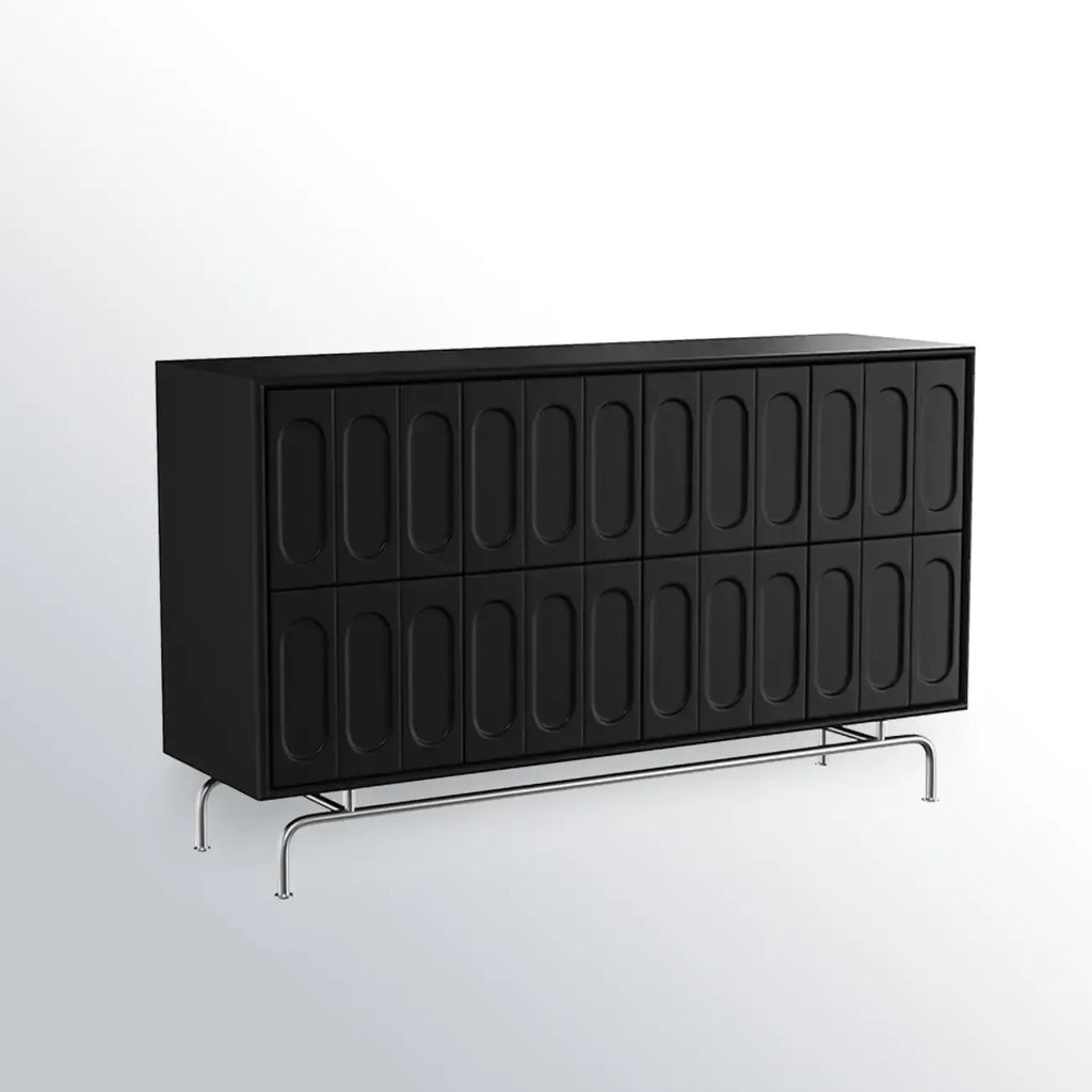 35.5 Modern Pine Black Storage Cabinet for Living Room