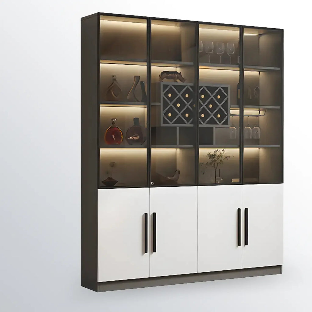 79 Modern Wooden Lighted Storage Cabinet for Indoor Display
