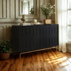 35.5 Modern Pine Black Storage Cabinet for Living Room