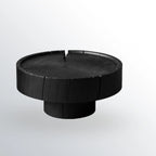 Modern Minimalist Wood Black Coffee Table with Tray Top