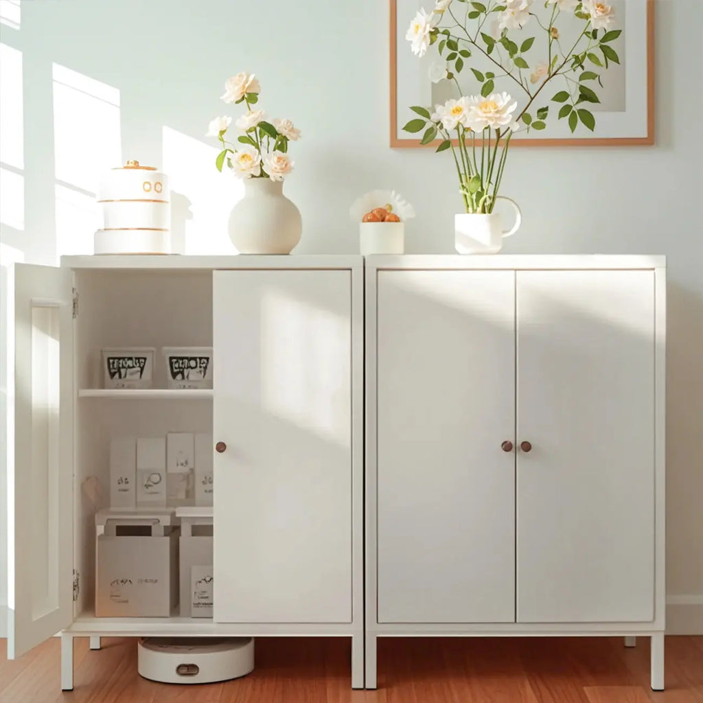 3/4 Shelves Wooden Storage Cabinet with Standard Length