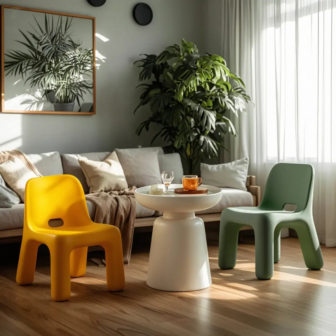 Nordic Round Matte Small Household Sofa Side Table