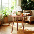 Modern Wooden Flower-Shaped Side Table for Living Room