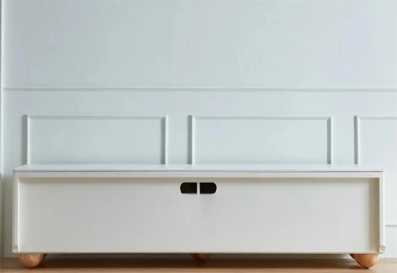 79 Black Long Stone Geometric Cabinet Doors TV Stand