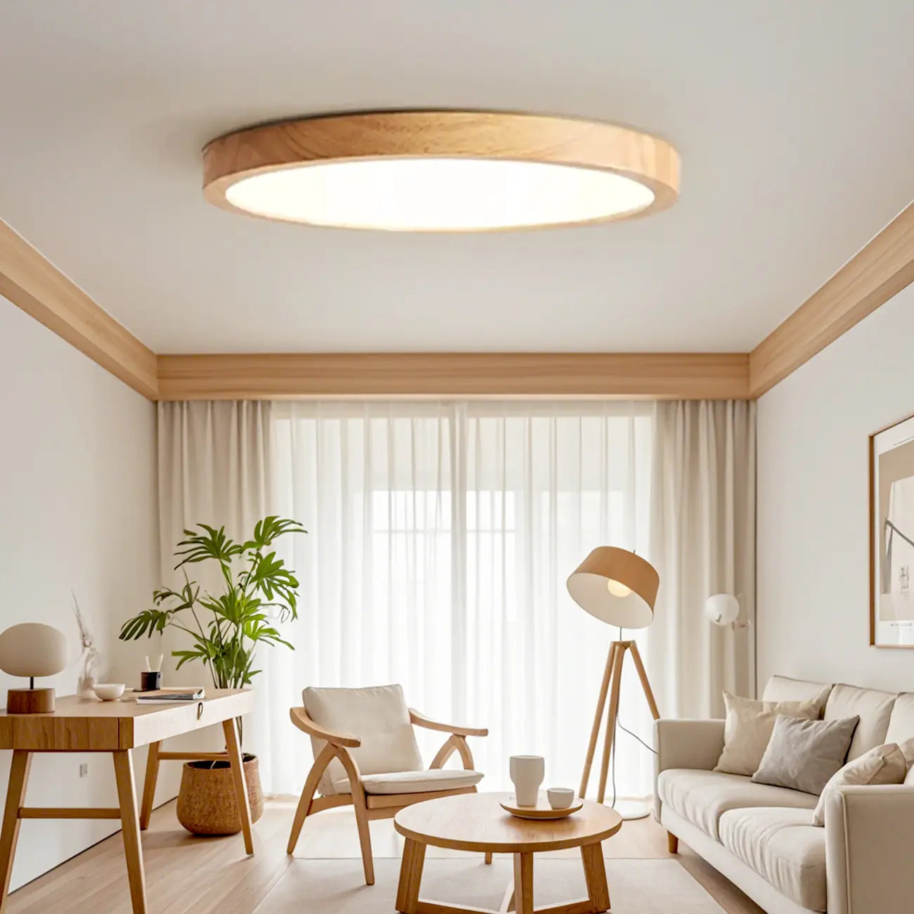 Circular Flush Mount Ceiling Light for Residential Spaces