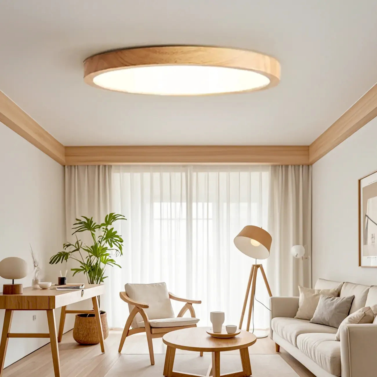Circular Flush Mount Ceiling Light for Residential Spaces