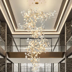 Luxury Adjustable Leaf  Chandelier for Open Spaces