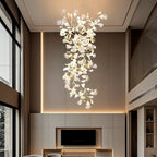 Luxury Adjustable Leaf  Chandelier for Open Spaces