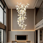 Luxury Adjustable Leaf  Chandelier for Open Spaces