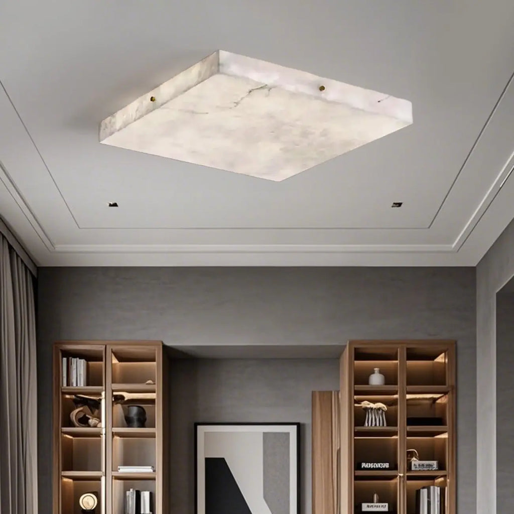 Dimmable Square Flush Mount Ceiling Light for Bedroom Use