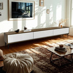 63 Modern Brown Rectangle 3-Drawer Pine Wood TV Stand